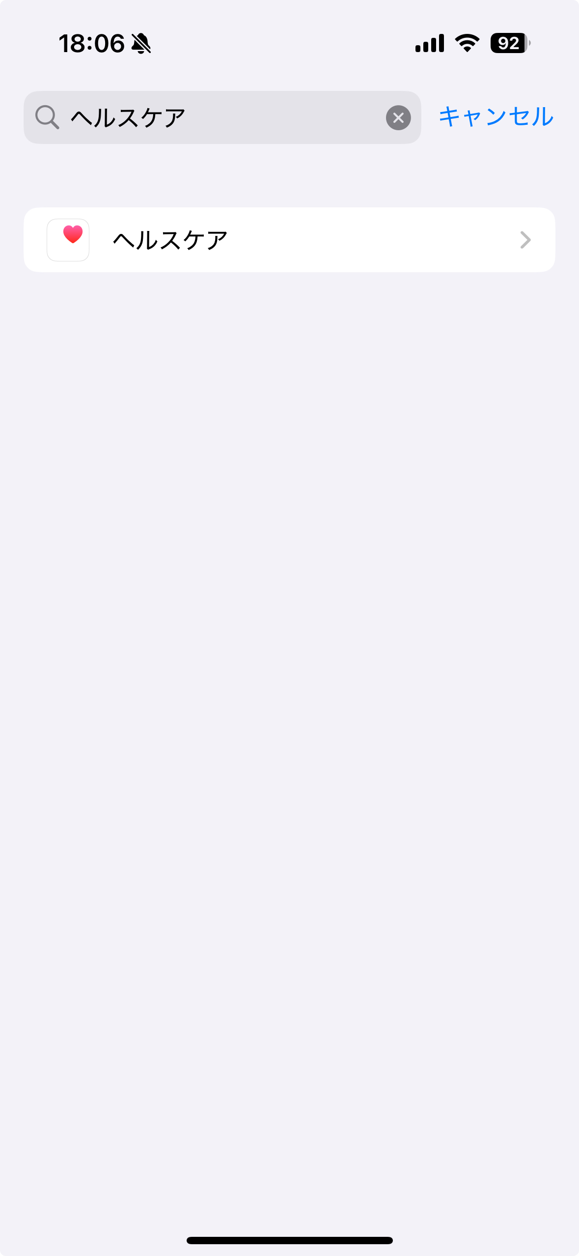 設定アプリのヘルスケア項目
